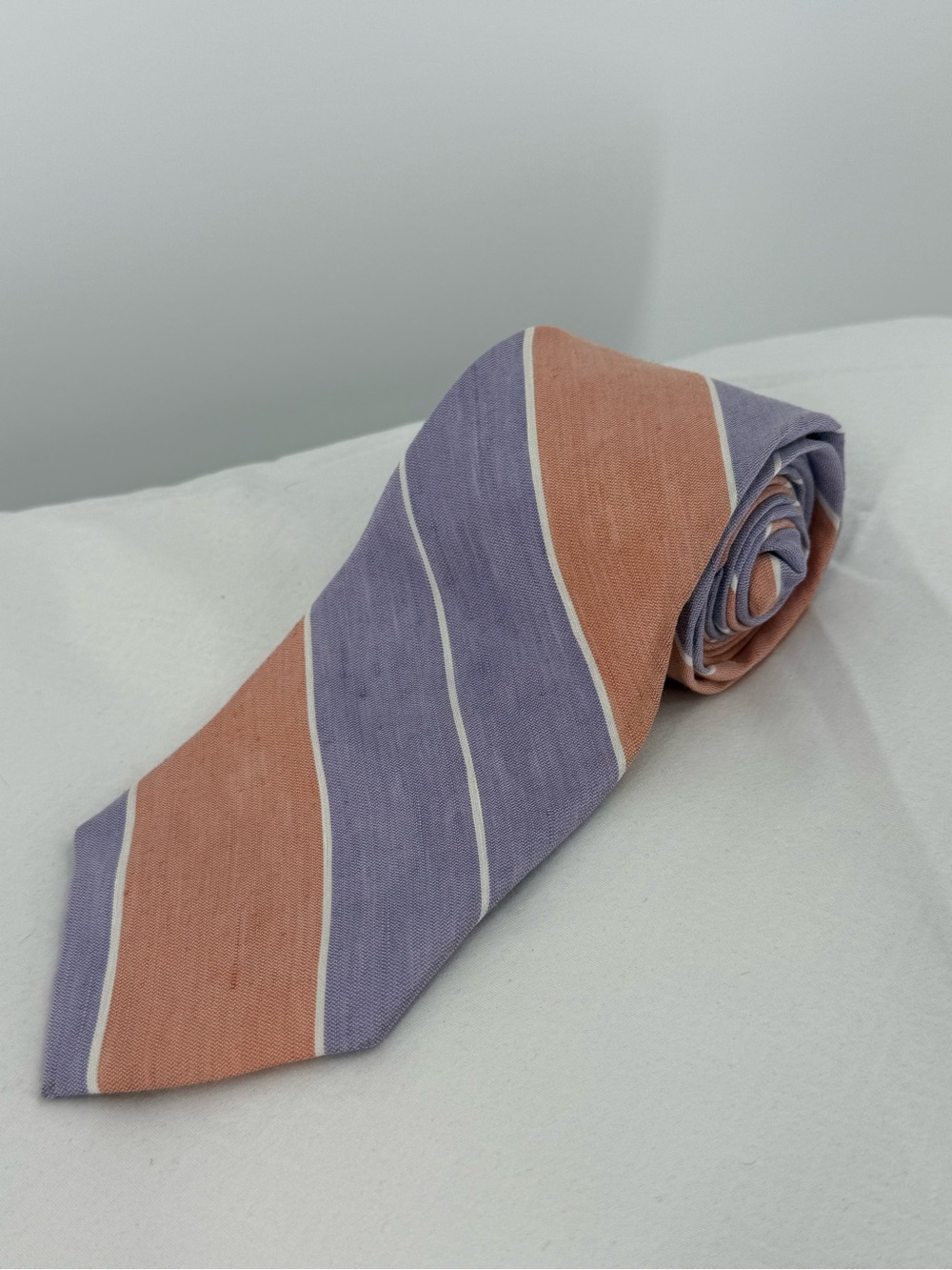 Ralph Lauren Striped Tie in Lavender and Peach